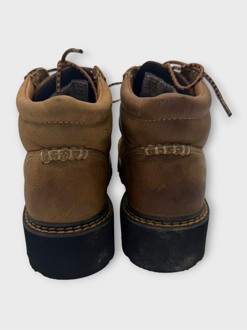 Ariat Canyon Tan/Brown Leather Lace-Up Work Boot Women’s Size 6 Good Condition! - Picture 5 of 7
